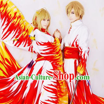Custom Made CLAMP Cosplay Costumes and Headwear Complete Set for Women or Girls