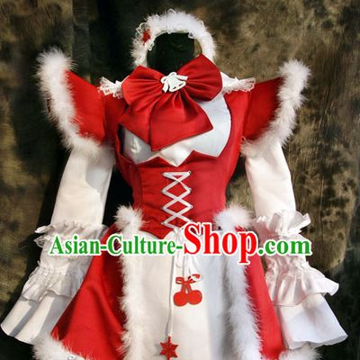 Custom Made Lolita Cosplay Costumes and Headwear Complete Set for Women or Girls
