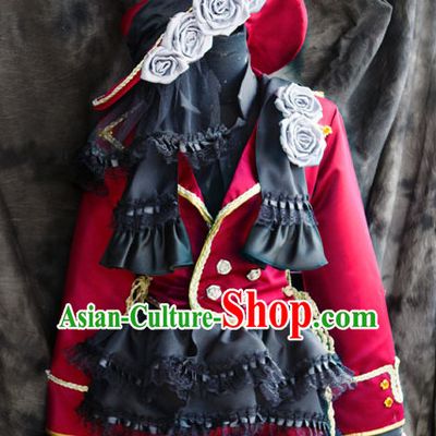 Custom Made Vocaloid Cosplay Costumes and Headwear Complete Set for Women or Girls