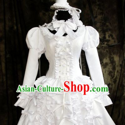 Custom Made LOLITA Cosplay Costumes and Headwear Complete Set for Women or Girls