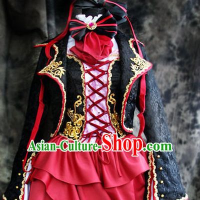 Custom Made Vocaloid Cosplay Costumes and Headwear Complete Set for Women or Girls