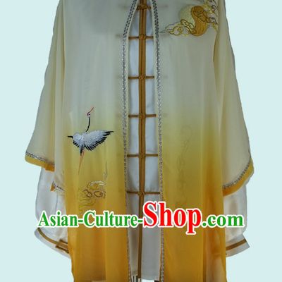 Chinese Classical Embroidered Crane Tai Chi Uniforms