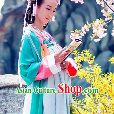 Traditional Chinese Tang Dynasty Dress Chinese Hanfu Clothing Cloth China Attire Oriental Dresses Complete Set for Women
