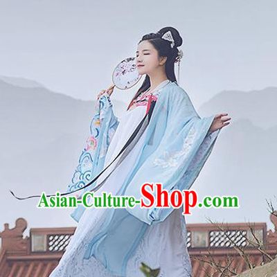 Traditional Chinese Han Dynasty Lady Dress Chinese Hanfu Clothing Cloth China Attire Oriental Dresses Complete Set for Women
