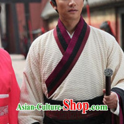 Traditional Chinese Han Dynasty Male Dress Chinese Hanfu Clothing Cloth China Attire Oriental Dresses Complete Set for Men