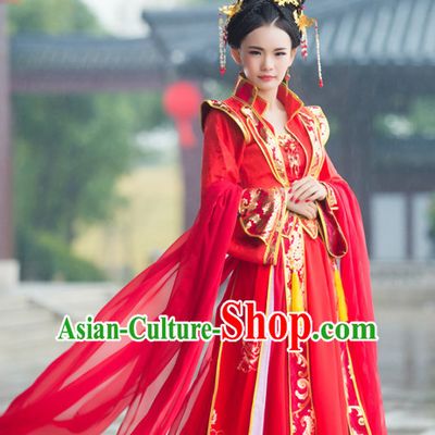 Traditional Chinese Wedding Dress Chinese Hanfu Clothing Cloth China Attire Oriental Dresses Complete Set for Women