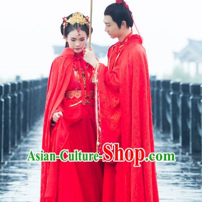 Traditional Chinese Wedding Dress Chinese Hanfu Clothing Cloth China Attire Oriental Dresses Complete Set for Women
