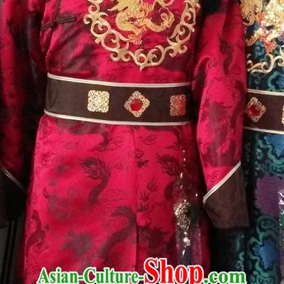 Traditional Chinese Qing Dynasty Prince Emperor Robe Gown Clothing and Hat Complete Set for Men