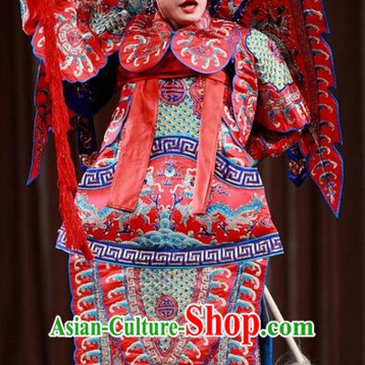 Chinese Beijing Opera Costumes Peking Opera Costume Wusheng Armor Complete Set for Men