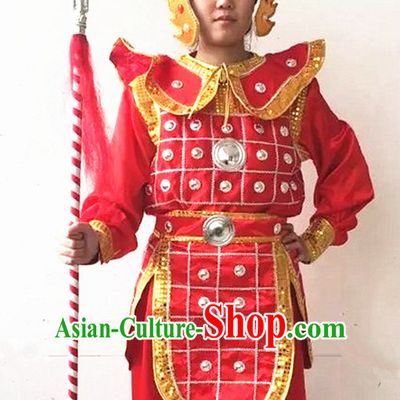 Chinese Beijing Opera Costumes Peking Opera Hua Mulan Costume Complete Set for Women