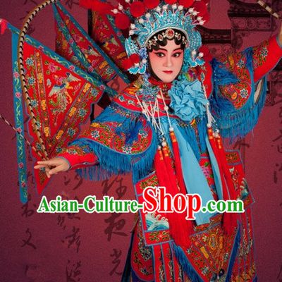 Chinese Beijing Opera Costumes Peking Opera Mu Guiying Costume Lady Armor Complete Set for Women