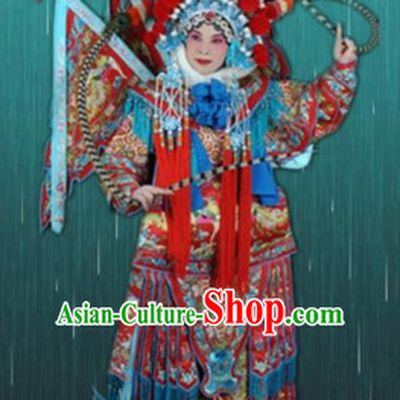 Chinese Beijing Opera Costumes Peking Opera Superheroine Costume Complete Set for Women