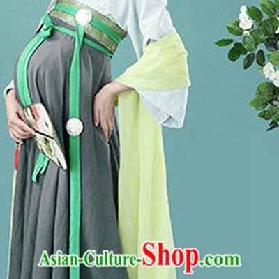 Chinese Traditional Fairy Dress Clothing Hanfu National Costumes China Gown Wear and Hair Accessories Complete Set