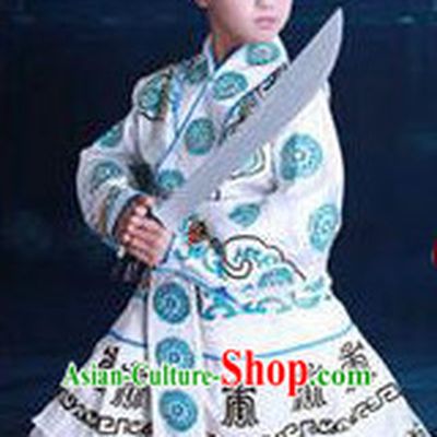 Chinese Traditional Wu Song Dress Clothing Hanfu National Costumes China Gown Wear and Hat Complete Set for Kids