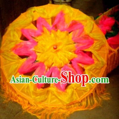 Traditional Dance Props Flower Umbrella Yangge Dancing Prop Folk Decorations for Men Women Adults Kids Children