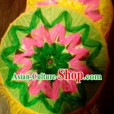 Traditional Dance Props Flower Umbrella Yangge Dancing Prop Folk Decorations for Men Women Adults Kids Children