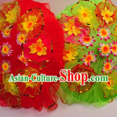 Traditional Dance Props Flower Umbrella Yangge Dancing Prop Folk Decorations for Men Women Adults Kids Children