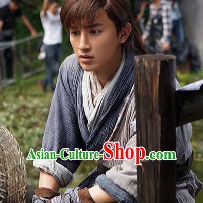Ancient Chinese Traveller Costumes Complete Set for Men