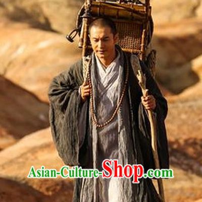 Ancient Chinese Tang Dynasty Tang Seng Traveler Costumes Complete Set for Men