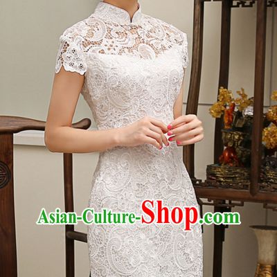 Top Tailored Romantic Mandarin Collar Short Cheongsam Chi-pao