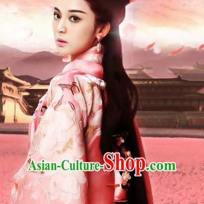 Han Dynasty Chinese Imperial Palace Lady Garment and Hair Jewelry Complete Set for Women