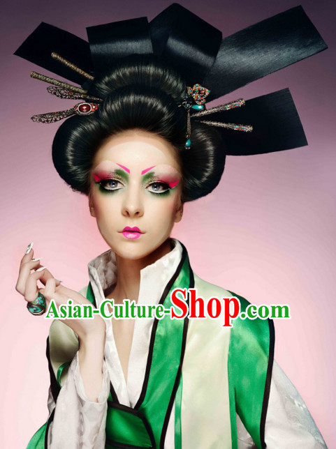 Chinese Ancient Style Lady Black Wigs for Women