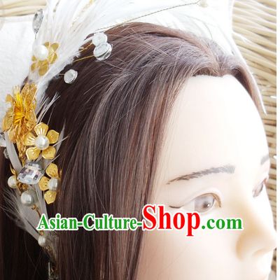Chinese Ancient Style Handmade Feather Fairy Hair Jewelry Set