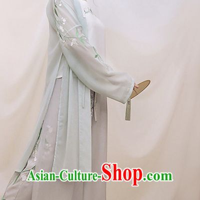 Traditional Chinese Song Dynasty Hanfu Suits Clothes Dresses Skirt and Hair Jewelry Complete Set for Women