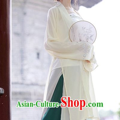 Traditional Chinese Song Dynasty Hanfu Suits Clothes Dresses Skirt and Hair Jewelry Complete Set for Women