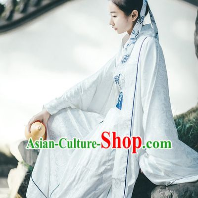 Traditional Chinese Ancient Han Dynasty Clothing Complete Set for Women and Men