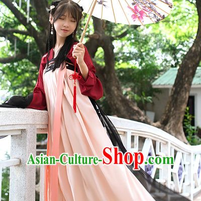 Hanfu Clothing Custom Traditional Chinese Hanfu Dreses Han Clothing Hanzhuang Historical Dress and Accessories Complete Set