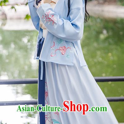 Hanfu Clothing Custom Traditional Chinese Hanfu Dreses Han Clothing Hanzhuang Historical Dress and Accessories Complete Set