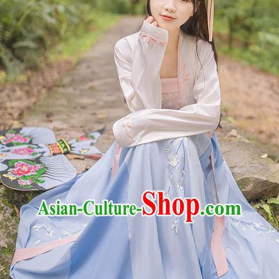 Hanfu Clothing Custom Traditional Chinese Hanfu Dreses Han Clothing Hanzhuang Historical Dress and Accessories Complete Set