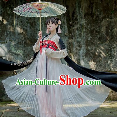 Hanfu Clothing Custom Traditional Chinese Hanfu Dreses Han Clothing Hanzhuang Historical Dress and Accessories Complete Set