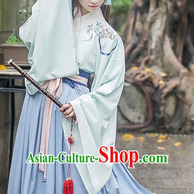 Hanfu Clothing Custom Traditional Chinese Hanfu Dreses Han Clothing Hanzhuang Historical Dress and Accessories Complete Set