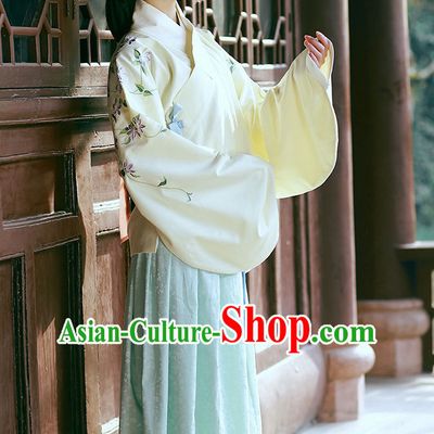 Traditional Chinese Ancient Ming Dynasty Costumes Clothes and Headgear Complete Set for Women