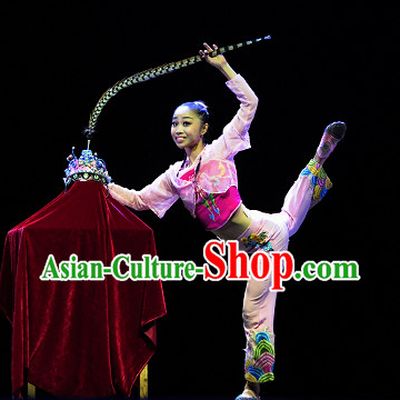 Chinese Classical Dance Costume Folk Dancing Costumes Traditional Chinese Dance Costumes Asian Dance Costumes Complete Set for Women