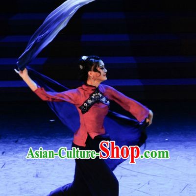 White Black Color Transition Pure Silk Professional Competition Dance Fans Dancing Fan