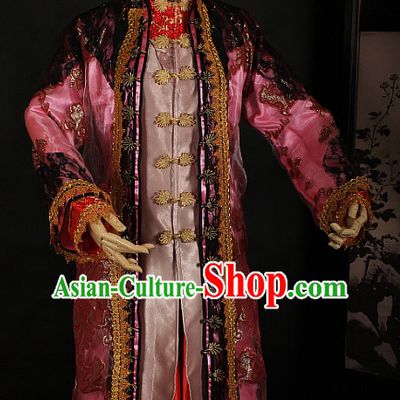 Ancient Chinese Style Emperor King Cosplay Garment Costumes Clothing for Men Boys