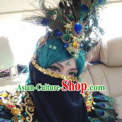 Black Chinese Ancient Style Mysterious Lady Face Veil