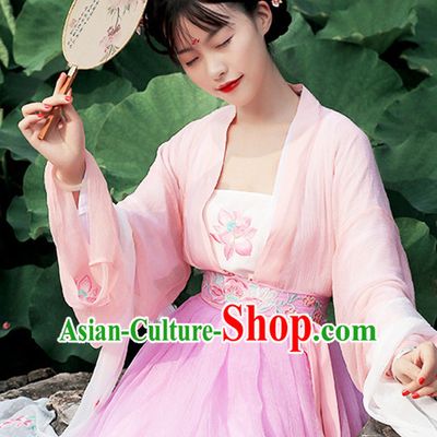 Hanfu Clothing Custom Traditional Chinese Hanfu Dreses Han Clothing Hanzhuang Historical Dress and Accessories Complete Set