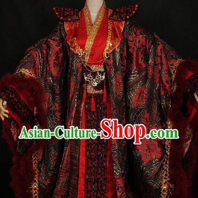 Ancient Chinese Style Emperor King Cosplay Garment Costumes Clothing for Men Boys