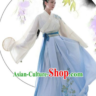 Hanfu Clothing Custom Traditional Tang Dynasty Chinese Hanfu Dreses Han Clothing Hanzhuang Historical Dress and Accessories Complete Set