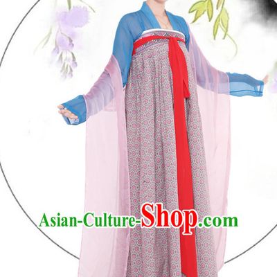 Hanfu Clothing Custom Traditional Tang Dynasty Chinese Hanfu Dreses Han Clothing Hanzhuang Historical Dress and Accessories Complete Set