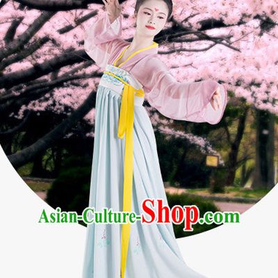 Hanfu Clothing Custom Traditional Tang Dynasty Chinese Hanfu Dreses Han Clothing Hanzhuang Historical Dress and Accessories Complete Set