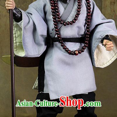 Ancient Chinese Style Lu Zhishen Superhero Costumes Clothing and Hat for Men