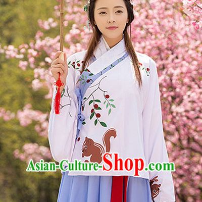 Hanfu Clothing Custom Traditional Chinese Wedding Hanfu Dreses Han Clothing Hanzhuang Historical Dress and Accessories Complete Set