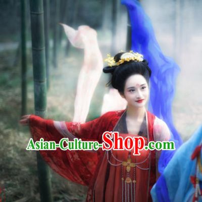 Hanfu Clothing Custom Traditional Chinese Hanfu Dreses Han Clothing Hanzhuang Historical Dress and Accessories Complete Set