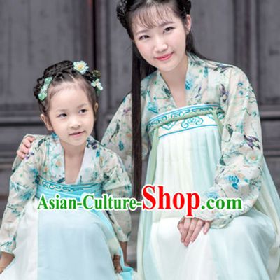 Tang Dynasty Women Han Fu_Hanfu Clothing Hanzhuang Historical Dress Historical Clothing and Accessories Complete Set for Women