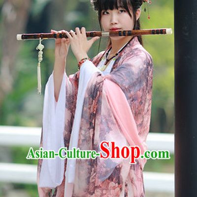 Tang Dynasty Women Han Fu_Hanfu Clothing Hanzhuang Historical Dress Historical Clothing and Accessories Complete Set for Women